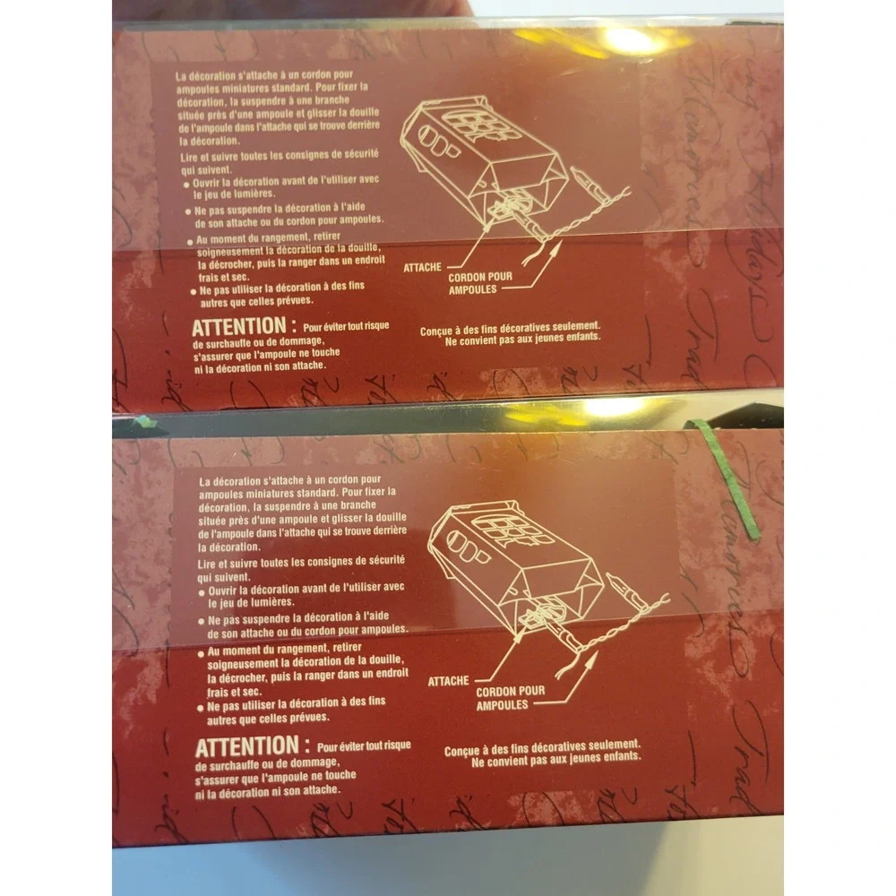 2 Hallmark 1999 Laser Gallery Inside Santa's Workshop & Xmas in Bloom Orig Boxes
